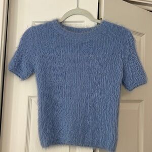 Audrey 3+1 Blue Fuzzy Shirt